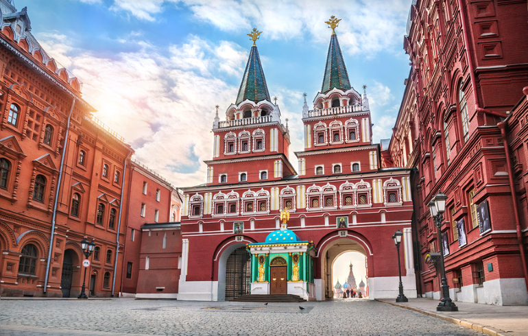 Достопримечательности Москвы. Иверские (Воскресенские) ворота